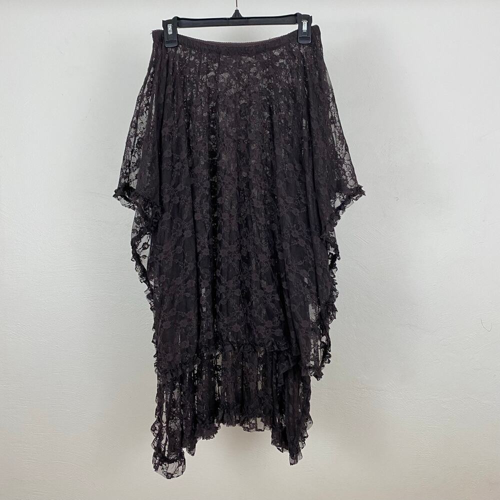 Intimately Free People French Courtship Half Slip - Black Coffee - Size Small - Picture 4 of 9